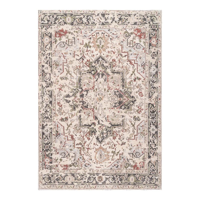 nuLOOM Maren Hand Knotted Castle Medallion Area Rug, Multicolor, 6X9 Ft