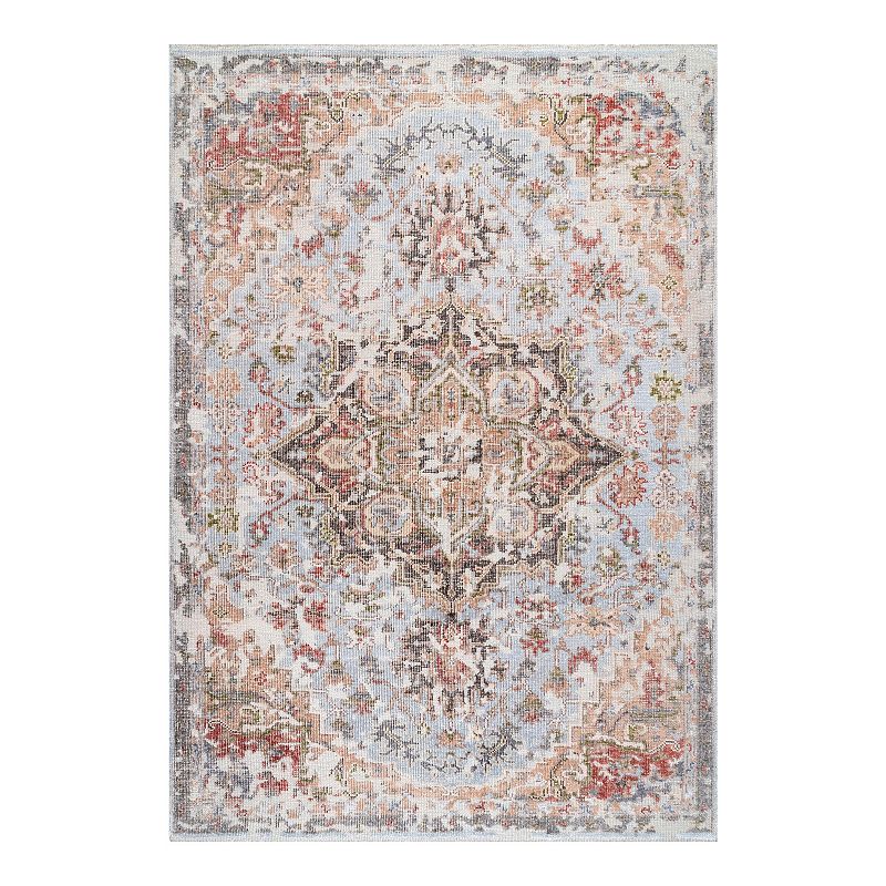 nuLOOM Annabel Hand Knotted Rustic Rosette Area Rug, Multicolor, 6X9 Ft