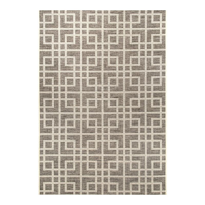 nuLOOM Cara Oriental Trellis Indoor/Outdoor Area Rug, Brown, 5X7.5 Ft