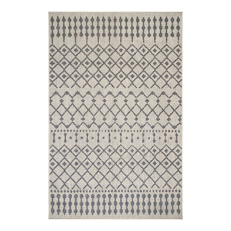 nuLOOM Reina Modern Trellis Indoor/Outdoor Area Rug, Grey, 8X10 Ft