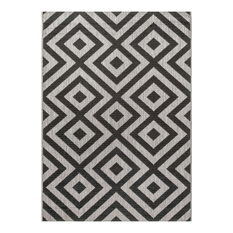 nuLOOM Shane Celtic Trellis Indoor/Outdoor Area Rug, Grey, 7.5X11 Ft