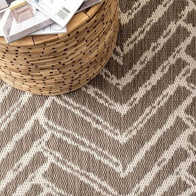 nuLOOM Macklin Herringbone Indoor/Outdoor Area Rug