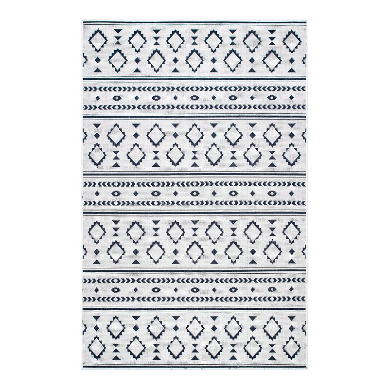 nuLOOM Gabby Droplet Striped Indoor/Outdoor Area Rug, Grey, 6.5X9 Ft
