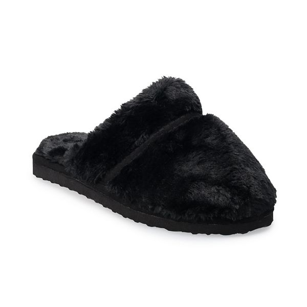 Women's Sonoma Goods For Life® Plush Faux Fur Clog Slippers