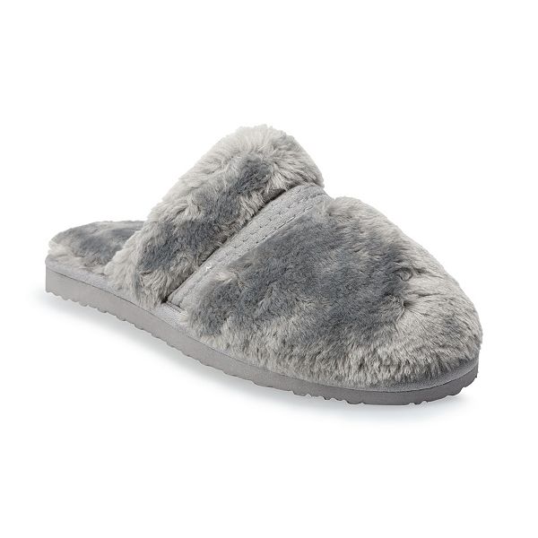 fur clog slippers