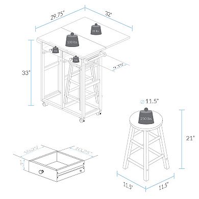 American Trails Drop Leaf Breakfast Cart