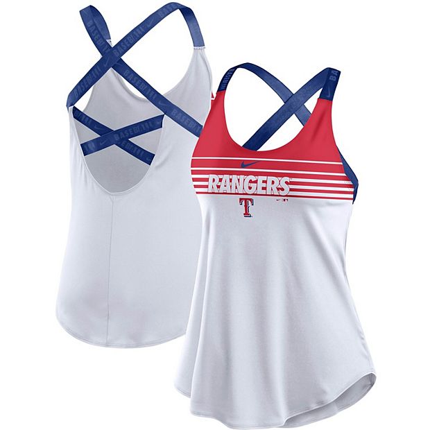Women's Nike White Texas Rangers Rising Stripe Elastika