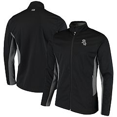 Men's Starter Black Chicago White Sox Yardline V-Neck Pullover Windbreaker