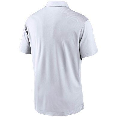 Men's Nike White Cleveland Browns Fan Gear Franchise Heat-Sealed Graphic Team Polo