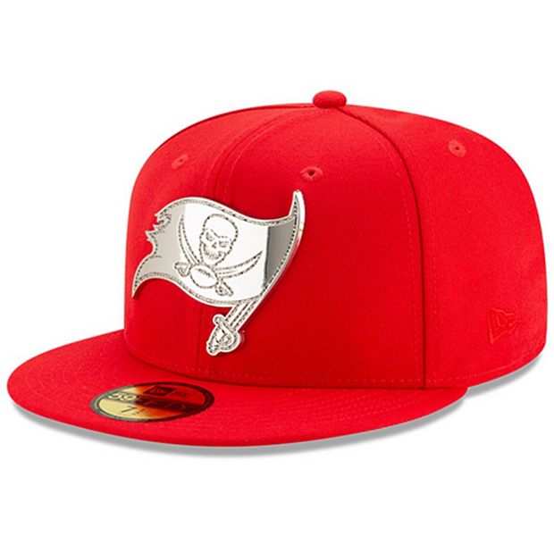 Officially Licensed New Era Red Team Basic Fitted Hat - Buccaneers