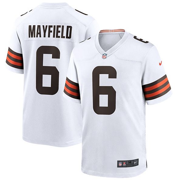 BAKER MAYFIELD SIGNED CLEVELAND BROWNS #6 WHITE NIKE LIMITED