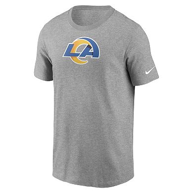 Men's Nike Heathered Gray Los Angeles Rams Primary Logo T-Shirt