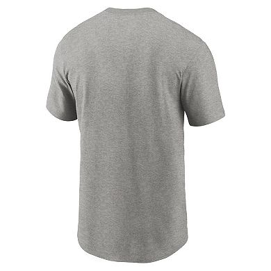 Men's Nike Heathered Gray Los Angeles Rams Primary Logo T-Shirt