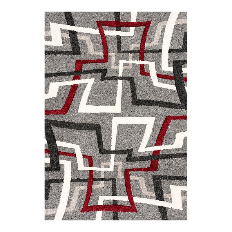 Art Carpet Romest Geometric Rug, Grey, 5X8 Ft