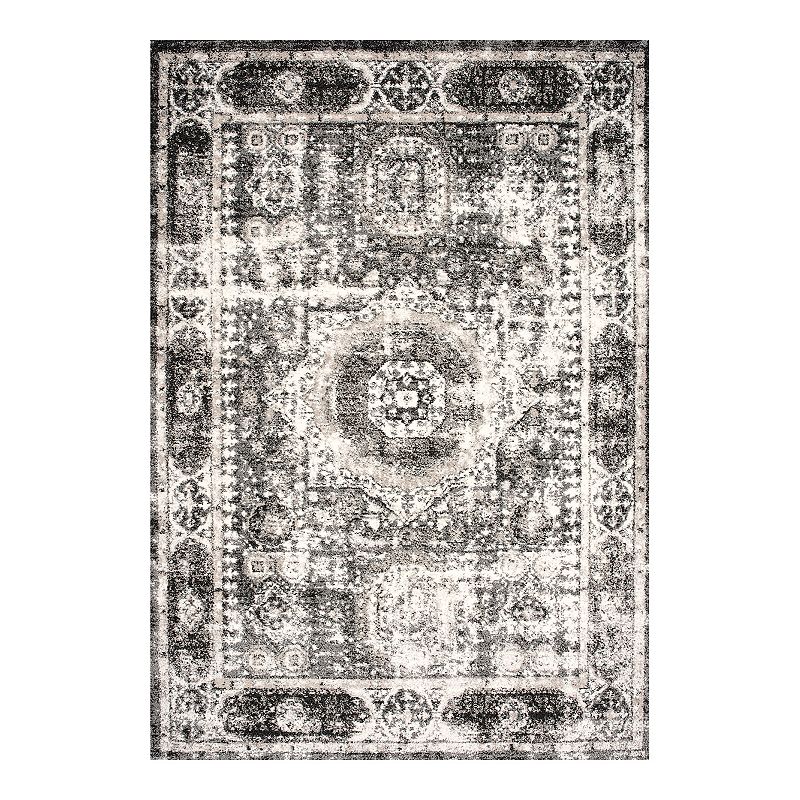 Art Carpet Romest Medallion Rug, Grey, 5X8 Ft