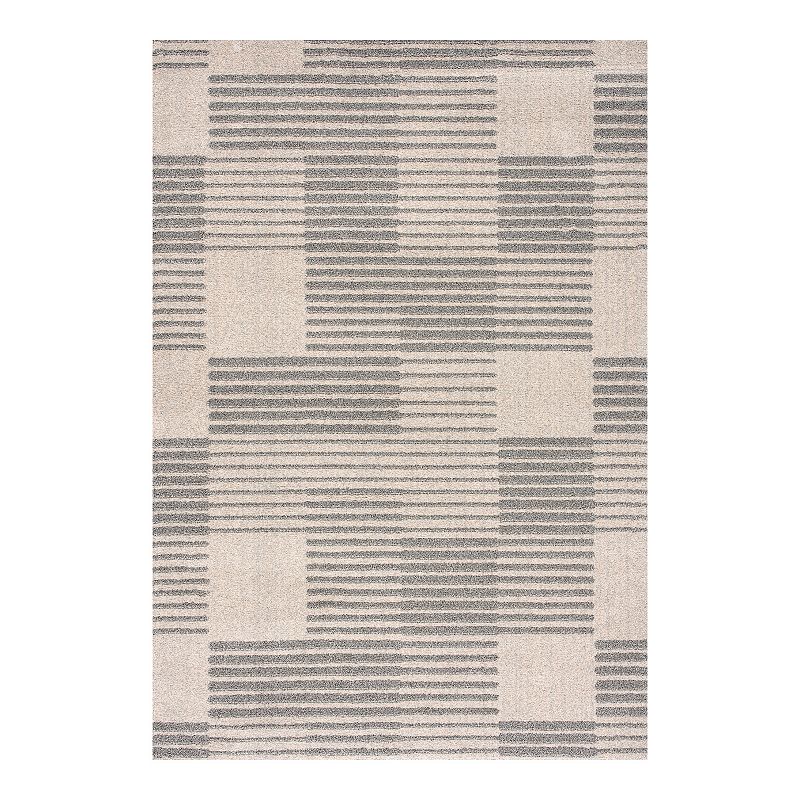 Art Carpet Romest Checkerboard Rug, Grey, 5X8 Ft