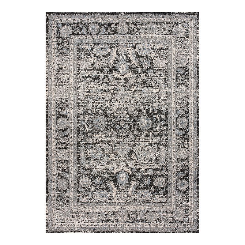 Art Carpet Romest Border Rug, Grey, 5X8 Ft