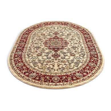 Well Woven Barclay Medallion Kashan Traditional Persian Floral Plush Area Rug