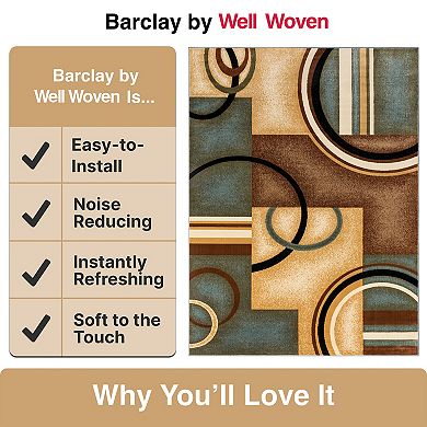 Well Woven Barclay Arcs & Shapes Modern Geometric Area Rug