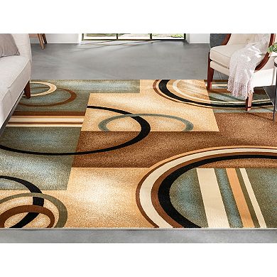 Well Woven Barclay Arcs & Shapes Modern Geometric Area Rug