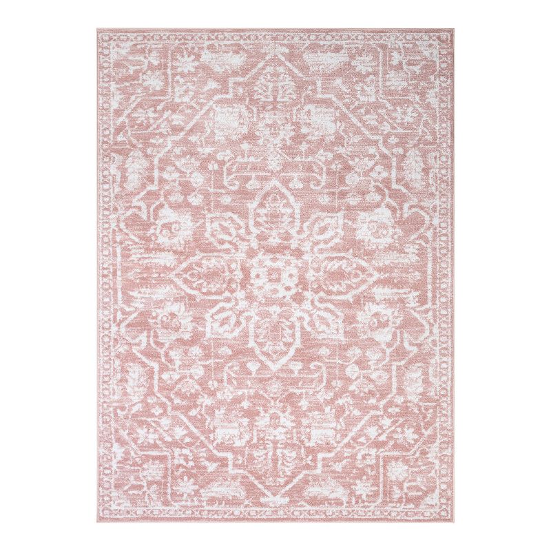 Well Woven Dazzle Disa Vintage Oriental Medallion Blush 2'3" x 7'3" Runner Area Rug