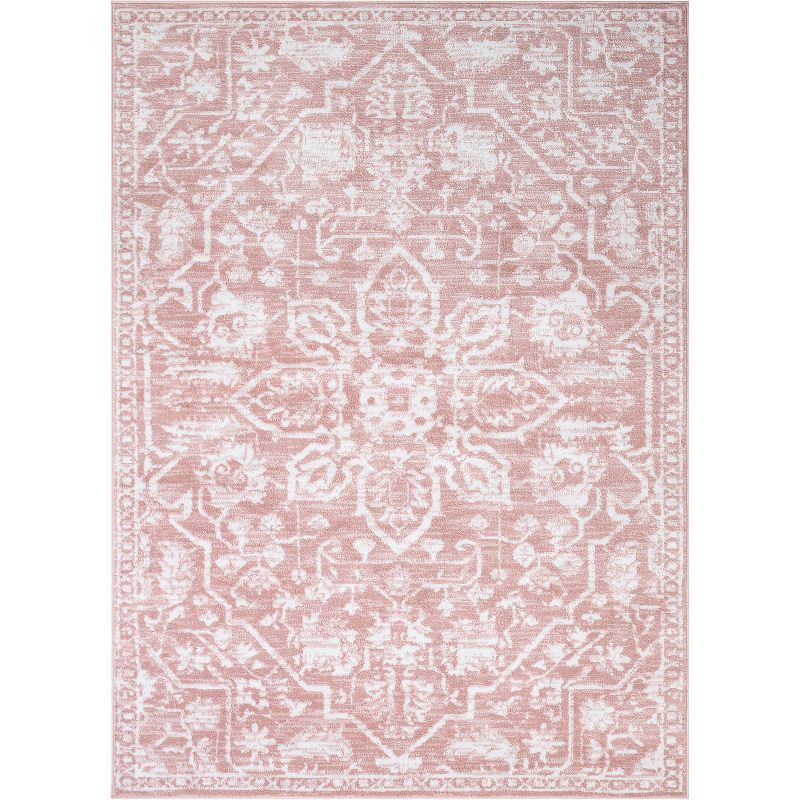 Well Woven Dazzle Disa Vintage Floral Bohemian Area Rug, Pink, 9X12.5 Ft