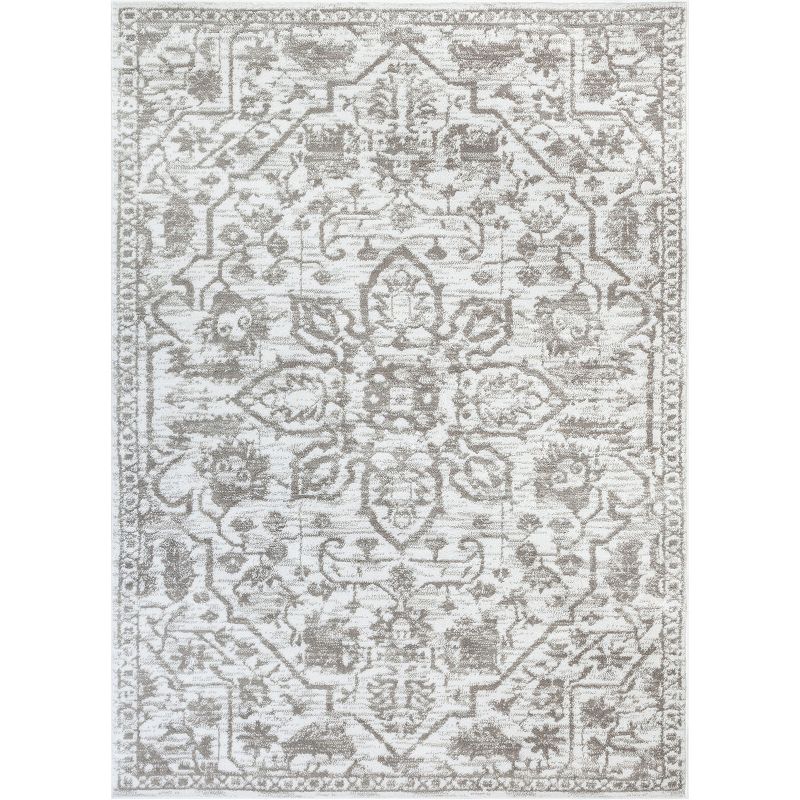 Well Woven Dazzle Disa Vintage Floral Bohemian Area Rug, White, 8X10 Ft