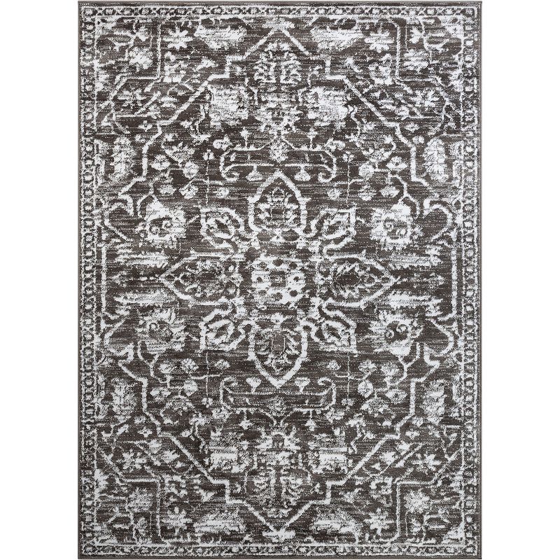 Well Woven Dazzle Disa Vintage Floral Bohemian Area Rug, Grey, 9X12.5 Ft