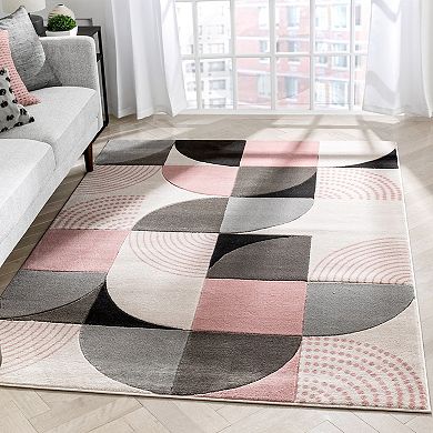 Well Woven Good Vibes Margot Modern Geometric 3D Textured Area Rug