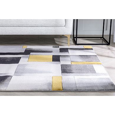 Well Woven Good Vibes Louisa Modern Geometric 3D Textured Area Rug