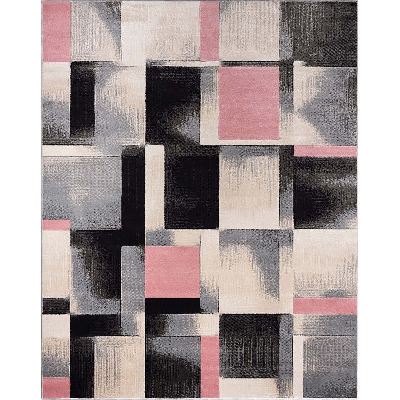 Well Woven Good Vibes Louisa Modern Geometric Blush Pink 2 7  x 9 10  Runner Rug