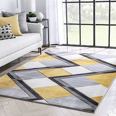 Well Woven Good Vibes Nora Modern Geometric 3D Textured Area Rug