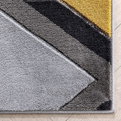 Well Woven Good Vibes Nora Modern Geometric 3D Textured Area Rug