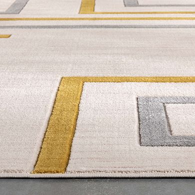 Well Woven Good Vibes Fiona Modern Geometric 3D Textured Area Rug