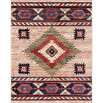 Well Woven Tulsa Lea Traditional Southwestern Distressed Area Rug