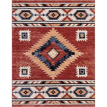 Well Woven Tulsa Lea Traditional Southwestern Distressed Area Rug