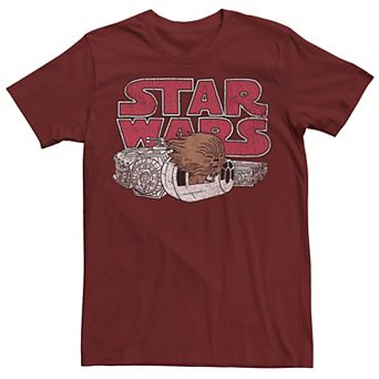 Men's Star Wars Chewbacca Falcon Cute Logo Tee