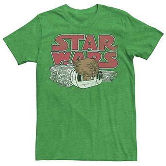 Men's Star Wars Chewbacca Falcon Cute Logo Tee
