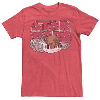 Men's Star Wars Chewbacca Falcon Cute Logo Tee