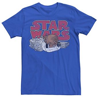 Men's Star Wars Chewbacca Falcon Cute Logo Tee
