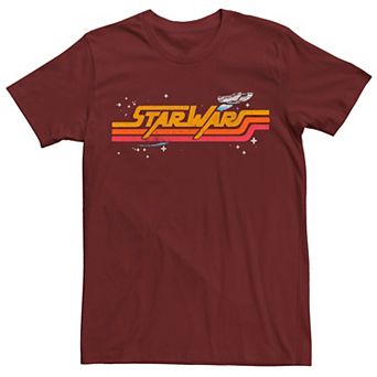 Men's Star Wars Millennium Falcon Retro Title Logo Tee