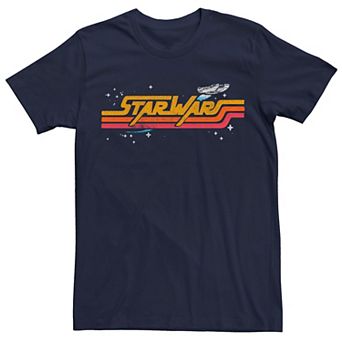 Men's Star Wars Millennium Falcon Retro Title Logo Tee