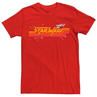Men's Star Wars Millennium Falcon Retro Title Logo Tee