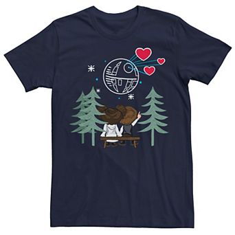 Men's Star Wars Han and Leia Night Watch Hearts Tee