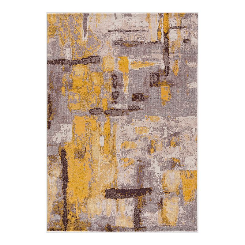 Art Carpet Festival Jacquard Woven Marco Rug, Grey, 5X8 Ft