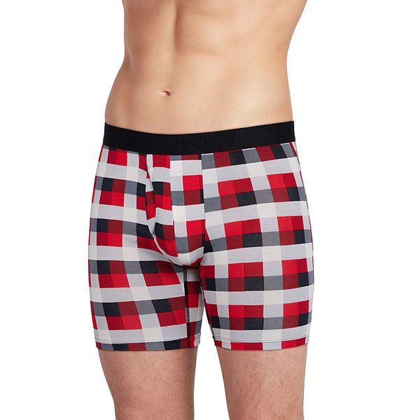 Men's Jockey® Active UltraSoft Boxer Briefs 623red (M) BrickSeek