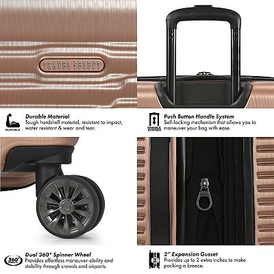 Travel Select Sunny Side 3-piece Hardside Spinner Luggage Set