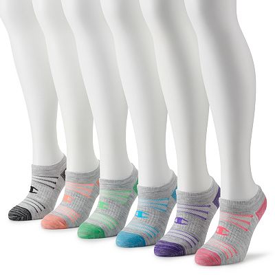 Women s Champion No Show Socks Heathered 6 Pack CH513