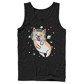 Men's Space Corgi Galactic Dog Logo Tank Top