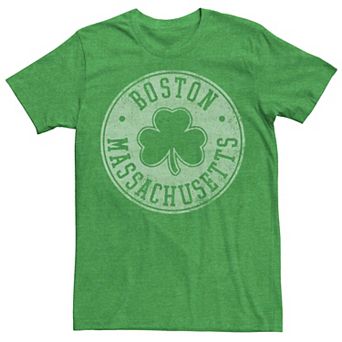 Men's Boston Massachusetts Shamrock Logo Tee